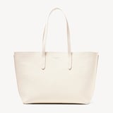 Zipped East West Tote Chalk White Pebble