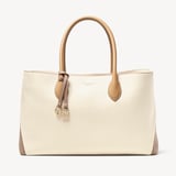 London Tote Soft Taupe & Ivory Pebble