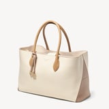 London Tote Soft Taupe & Ivory Pebble