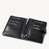 Deluxe Family Travel Wallet Smooth Black