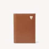 Double Fold Credit Card Holder Smooth Tan & Sky Blue