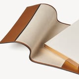 A5 Refillable Luxury Journal Natural Raffia & Smooth Tan
