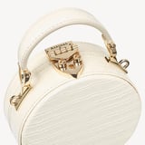 Micro Hat Box Deep Shine Ivory Small Croc