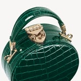 Micro Hat Box Evergreen Patent Croc
