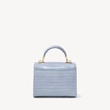 Mini Mayfair® with Silk Neck Scarf Deep Shine Sky Blue Small Croc
