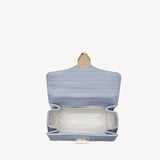 Mini Mayfair® with Silk Neck Scarf Deep Shine Sky Blue Small Croc