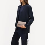 Sunrise Sunset Clutch Moleskin Woven Leather