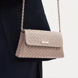 Sunrise Sunset Clutch Moleskin Woven Leather