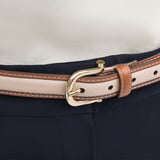 Bella Waist Belt Natural Milled Pebble & Smooth Tan