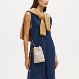 Soho Crossbody Pouch Beach Stone Premium Pebble & Smooth Tan