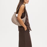 Soho Small Crescent Moleskin Suede