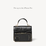 Mini Mayfair® with Silk Neck Scarf Deep Shine Buttermilk Small Croc