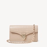 Mayfair®Clutch Soft Taupe Patent Croc