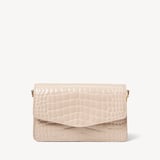 Eliza Clutch Soft Taupe Patent Croc