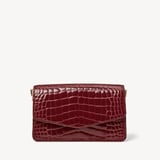 Eliza Clutch Merlot Patent Croc