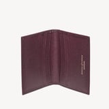 Double Fold Credit Card Holder Burgundy Saffiano