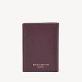 Double Fold Credit Card Holder Burgundy Saffiano