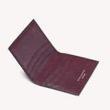 Double Fold Credit Card Holder Burgundy Saffiano