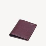 Double Fold Credit Card Holder Burgundy Saffiano