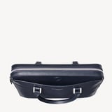 Slim Leather Briefcase  Navy Saffiano