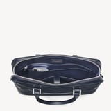 Slim Leather Briefcase  Navy Saffiano