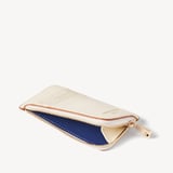 Zipped Coin & Card Holder Ivory Pebble