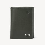 Trifold Wallet Forest Green Saffiano