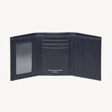 Trifold Wallet  Navy Saffiano