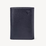 Trifold Wallet  Navy Saffiano