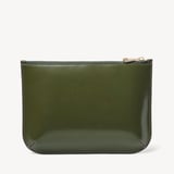 Large Ella Pouch Smooth Moss Green