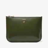 Large Ella Pouch Smooth Moss Green