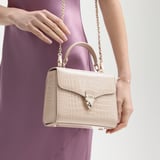Midi Mayfair® Soft Taupe Patent Croc