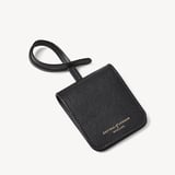 Travel Luggage Tag Black Soft Saffiano