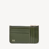 Ella Card & Coin Holder Smooth Moss Green