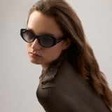 Evie Oval Sunglasses Black 