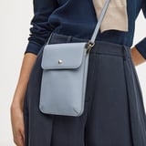 Duo Phone Crossbody Pouch Sky Blue Pebble