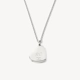 Star Set Heart Locket Necklace Sterling Silver 925
