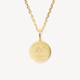 Aquarius Zodiac Pendant Necklace Aquarius in 18ct Gold Vermeil
