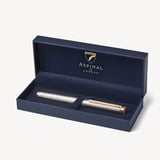 Regent Ballpoint Pen Sterling Silver 925 with 23ct Gold