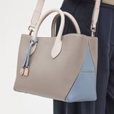 Midi London Tote Sky Blue, Grey & White Pebble
