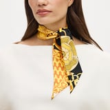 Skinny Silk Scarf Black Pure Silk