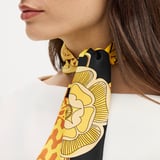 Skinny Silk Scarf Black Pure Silk