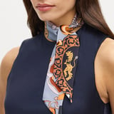 Skinny Silk Scarf Neutral Pure Silk
