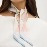 Mayfair Songbird Skinny Silk Scarf English Rose Pure Silk