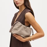 Soho Large Crossbody Pouch Moleskin Suede