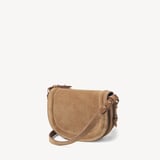 Small Stella Satchel Crossbody Camel Suede
