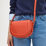 Small Stella Satchel Crossbody Coral Pebble