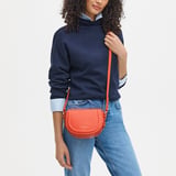 Small Stella Satchel Crossbody Coral Pebble