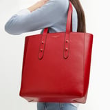 Essential Tote Cardinal Red Saffiano