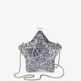 Star Clutch Silver Glitter